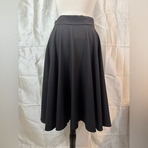 SHEIN Black Midi A-Line Skirt for Work